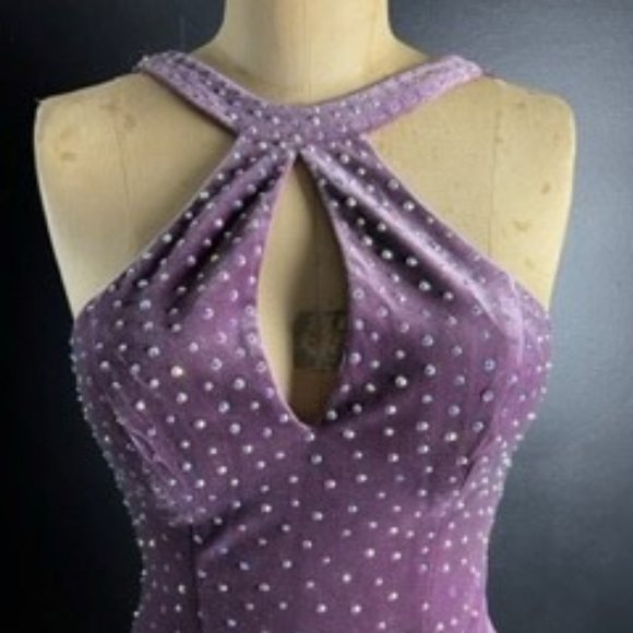 Jovani Purple velvet gown - Picture 4 of 4